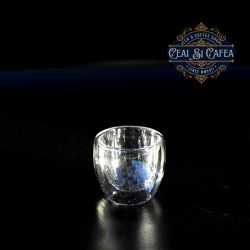 Cupă de sticlă termorezistentă, cu perete dublu - vol. 40ml