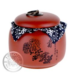 Vas pentru pastrare ceai din argila YIXING - HONG NI CHA HUAN - ornament vintage