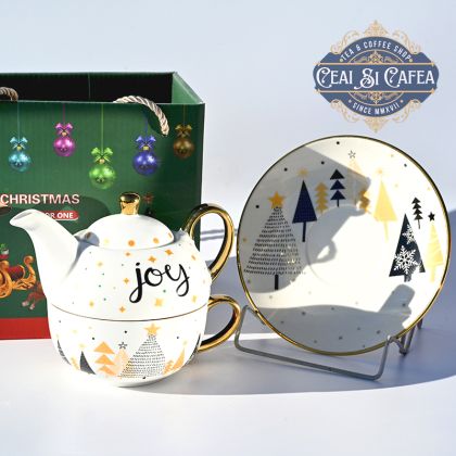  Ceainic cu ceașcă, Tea For One, JOY - LINEA GOLD - 380ml