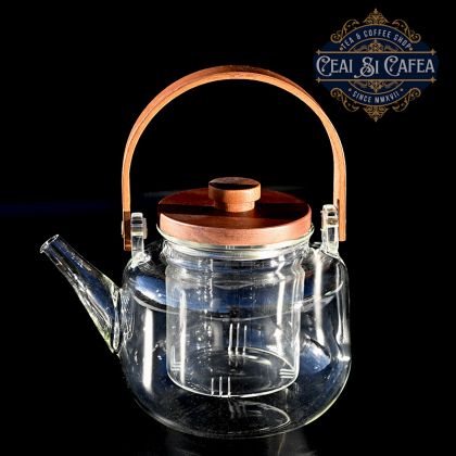 Ceainic cu sita de sticla termorezistenta HU XING MU - 0,8L 