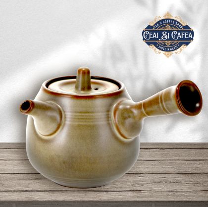 Kyusu „Kage” – ceainic în stil japonez, 220 ml, ceramică emailată