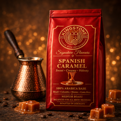 Spanish Caramel Coffee – Cafea aromată cu caramel fin, 100% Arabica