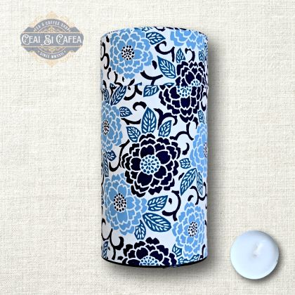 Sakura Bleu – Cutie Japoneză pentru Ceai cu Dublă Închidere, 200 g