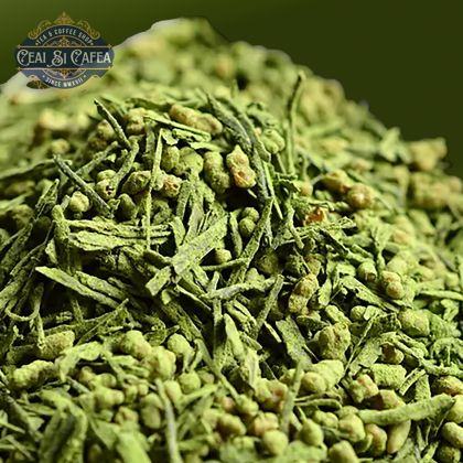 Original Matcha Iri Genmaicha Maru – Ceai Verde Japonez Sencha cu Orez Prăjit și Matcha