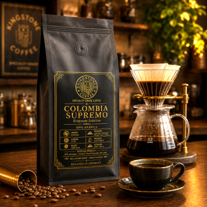 punga de cafea colombia supremo langa un pour over