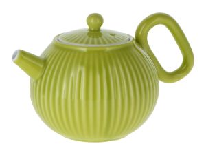 GREEN APPLE STRIPES TEAPOT - modern gong fu - ceainicut de 175 ml
