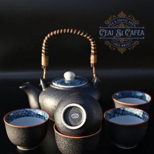Japanese Tea Set ROKU – Ceainic și Cupe Japoneze Lucrate Manual