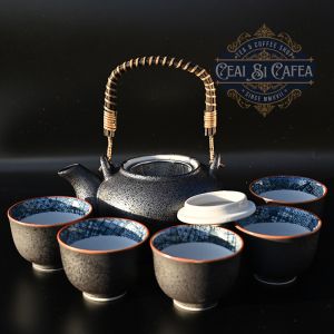 Japanese Tea Set ROKU – Ceainic și Cupe Japoneze Lucrate Manual