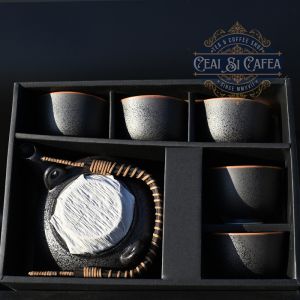Japanese Tea Set ROKU – Ceainic și Cupe Japoneze Lucrate Manual