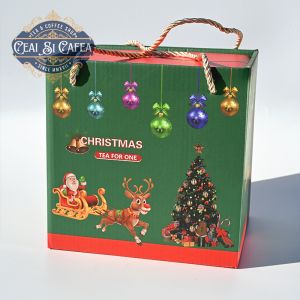 Ceainic cu ceașcă, Tea For One, HAPPY CHRISTMAS - LINEA GOLD - 380ml