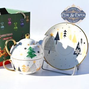  Ceainic cu ceașcă, Tea For One, JOY - LINEA GOLD - 380ml