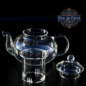 Ceainic cu sita si capac de sticla termorezistenta KAN DAO CHA - 0.6L