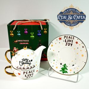  Ceainic cu ceașcă, Tea For One, JOY - LINEA GOLD - 380ml