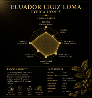 Ecuador Cruz Loma Typica Honey | Cafea de specialitate 100% Arabica