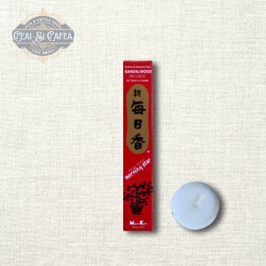 Bețișoare Parfumate Japoneze Nippon Kodo Morning Star Sandalwood – 50 bucăți cu suport