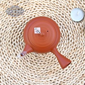 Tokoname Maru Sasame Kyusu – Ceainic Japonez din Ceramică, 380 ml