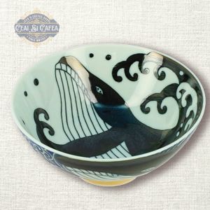 Kujira Nami – Bol Japonez din Ceramică și Porțelan, Pictat Manual