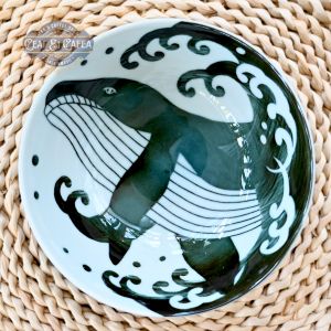 Kujira Nami – Bol Japonez din Ceramică și Porțelan, Pictat Manual