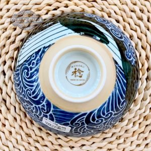 Kujira Nami – Bol Japonez din Ceramică și Porțelan, Pictat Manual
