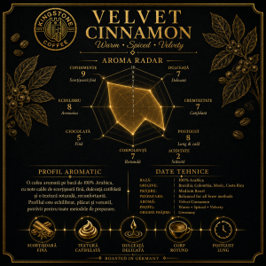 Velvet Cinnamon - Cafea 100% Arabica cu Aromă de Scorțișoară