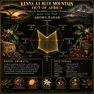 grafic aroma kenya AA Blue Mountain Out of Africa