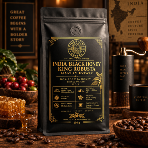 India BLACK HONEY - KING ROBUSTA - HARLEY ESTATE - cafea de specialitate KINGSTONE