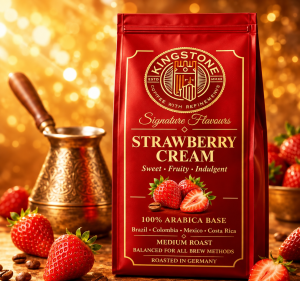 Punga de strawberry cream  cafea cu aroma de capsuni